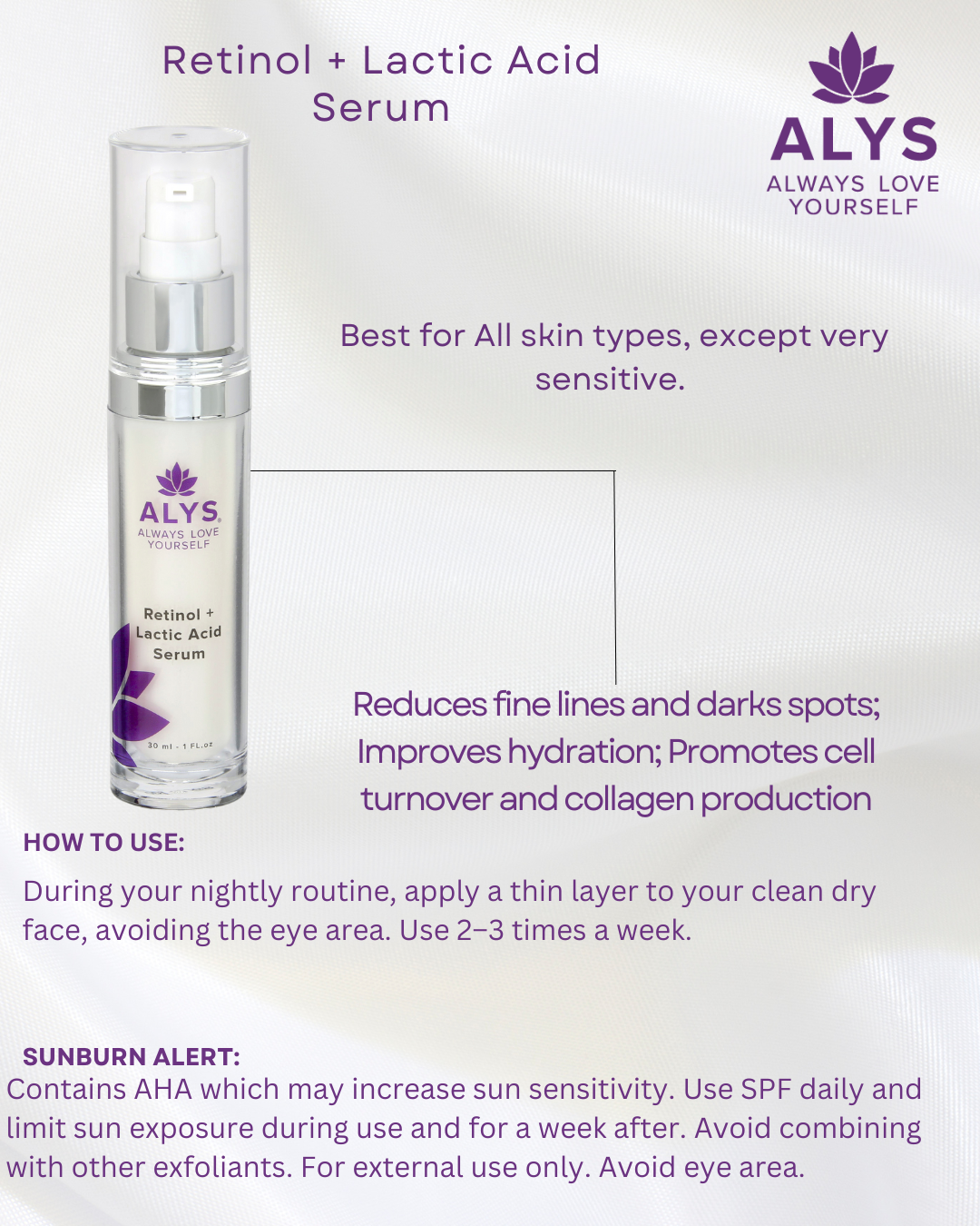 Retinol + Lactic Acid Serum 1oz